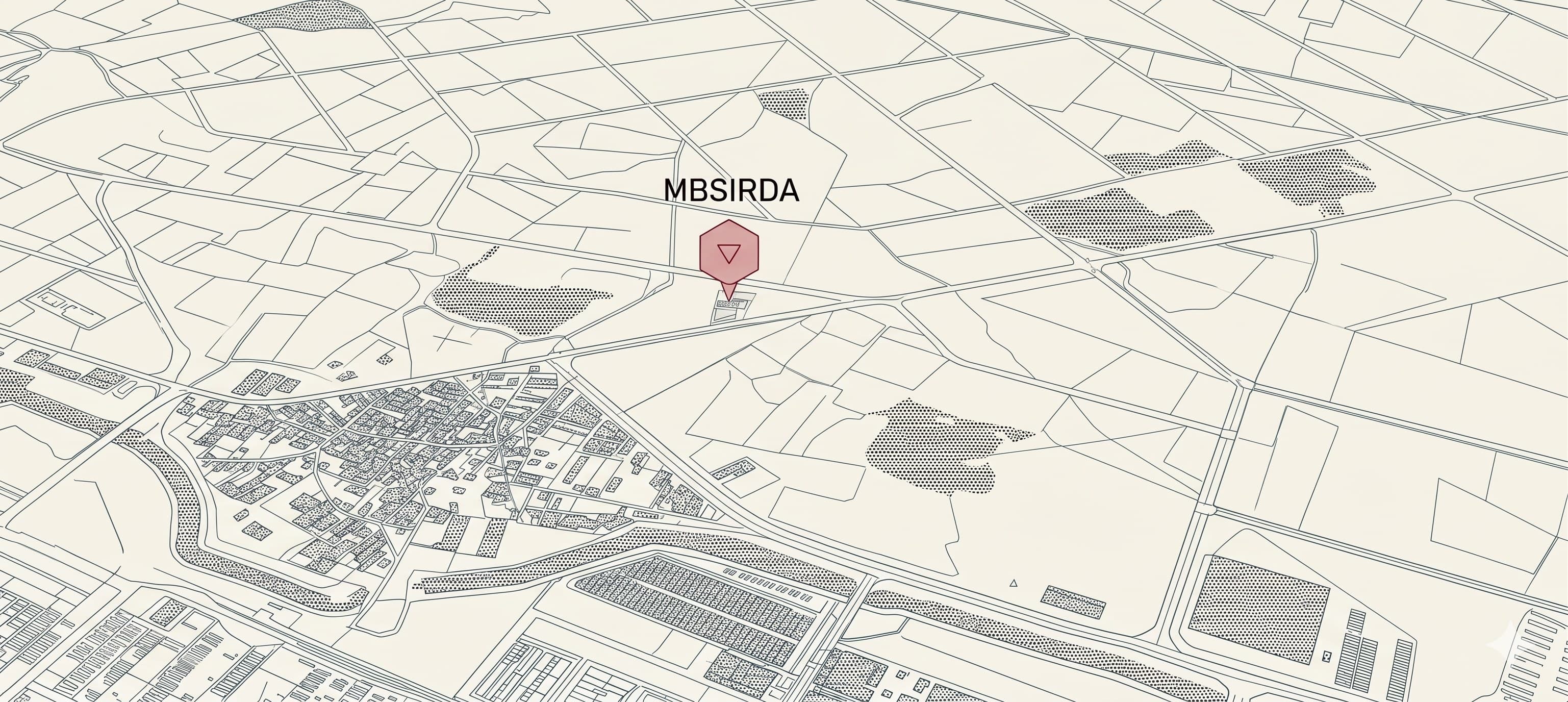A satellite view of the Mandal-Becharaji special investment region, with the eNEG site pinned